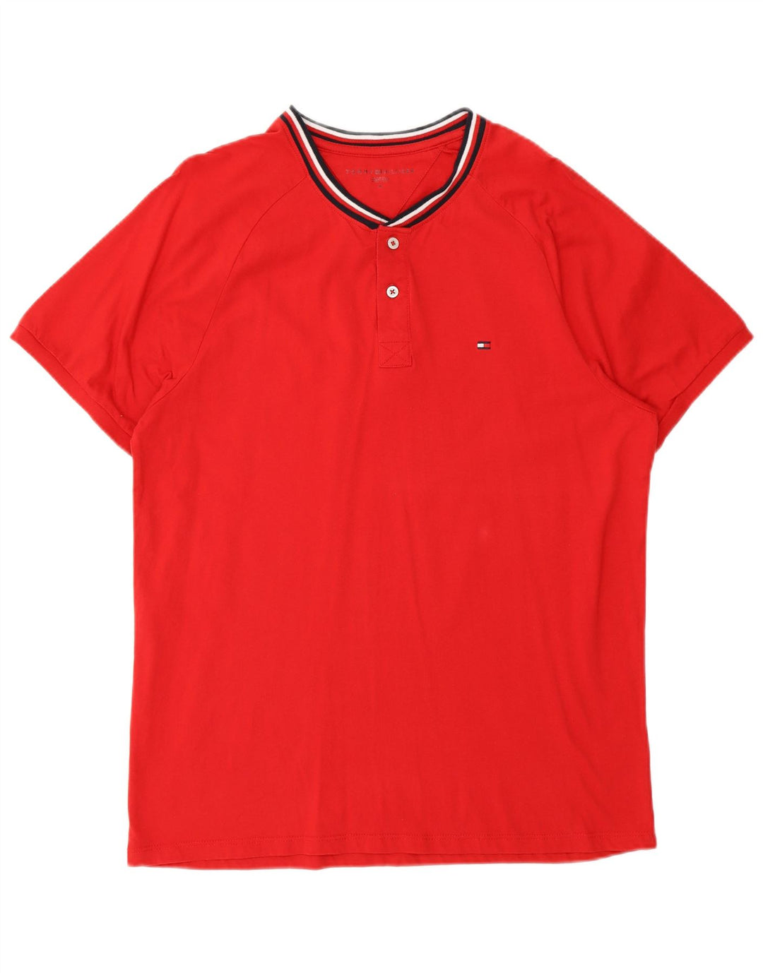 Camiseta masculina Tommy Hilfiger Top médio algodão vermelho