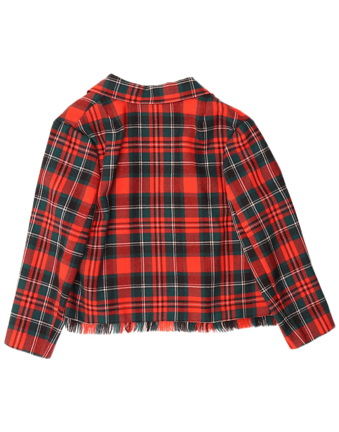 Conjunto de saia feminina VINTAGE de 2 peças UE 42 grande W28 L23 lã xadrez vermelha