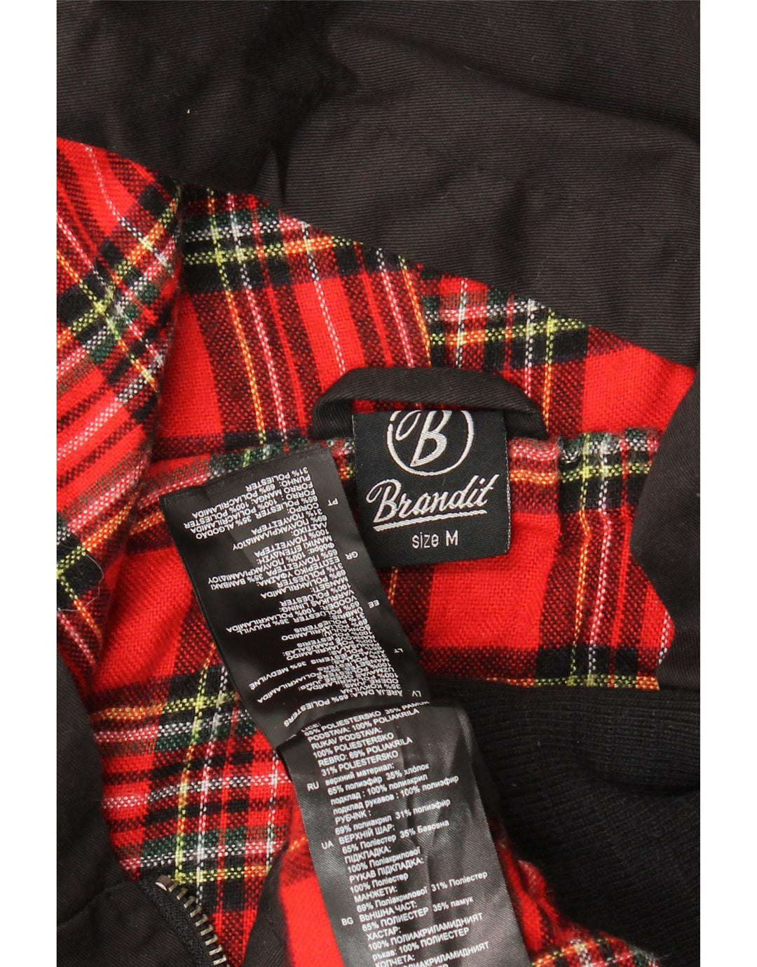 Jaqueta bomber masculina com capuz BRANDIT UK 38 poliéster preto médio