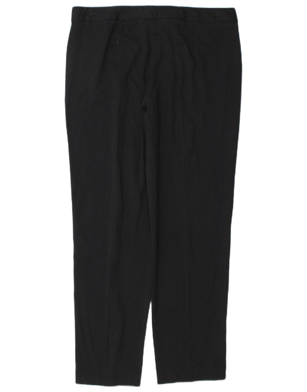 Calça casual feminina de cintura alta Marks & Spencer Reino Unido 14 grande W34 L30 preta