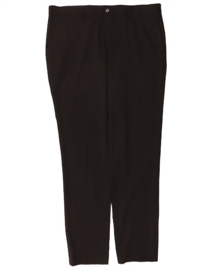 Calça Chino Masculina Marks & Spencer Slim Fit W38 L33 Poliéster Preto