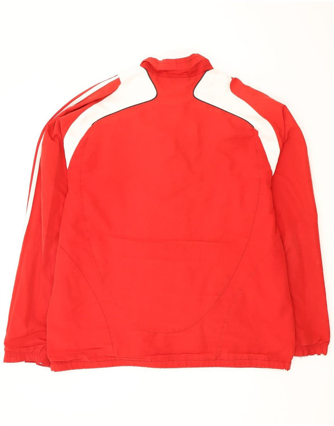 ADIDAS Mens Rain Jacket UK 48/50 XL Vermelho Colourblock Poliéster