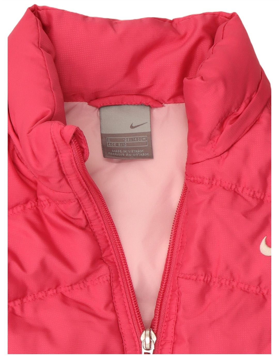 Colete acolchoado Nike Girls 8-9 anos pequeno rosa