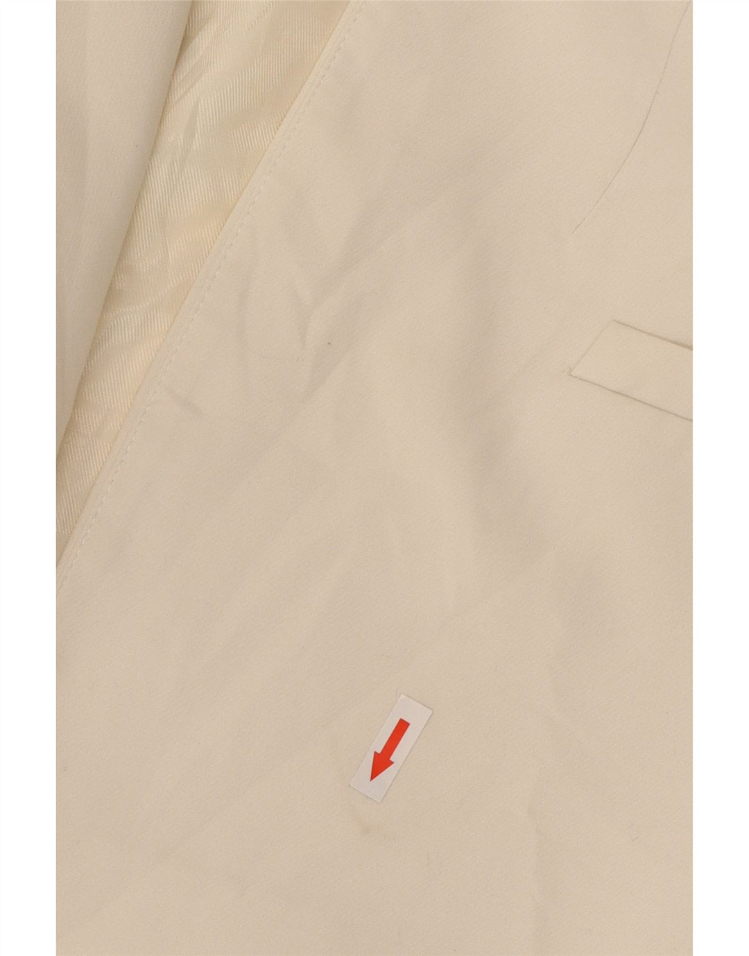 Zara Womens Crop Open Blazer Jacket UK 6 XS Off White Poliéster