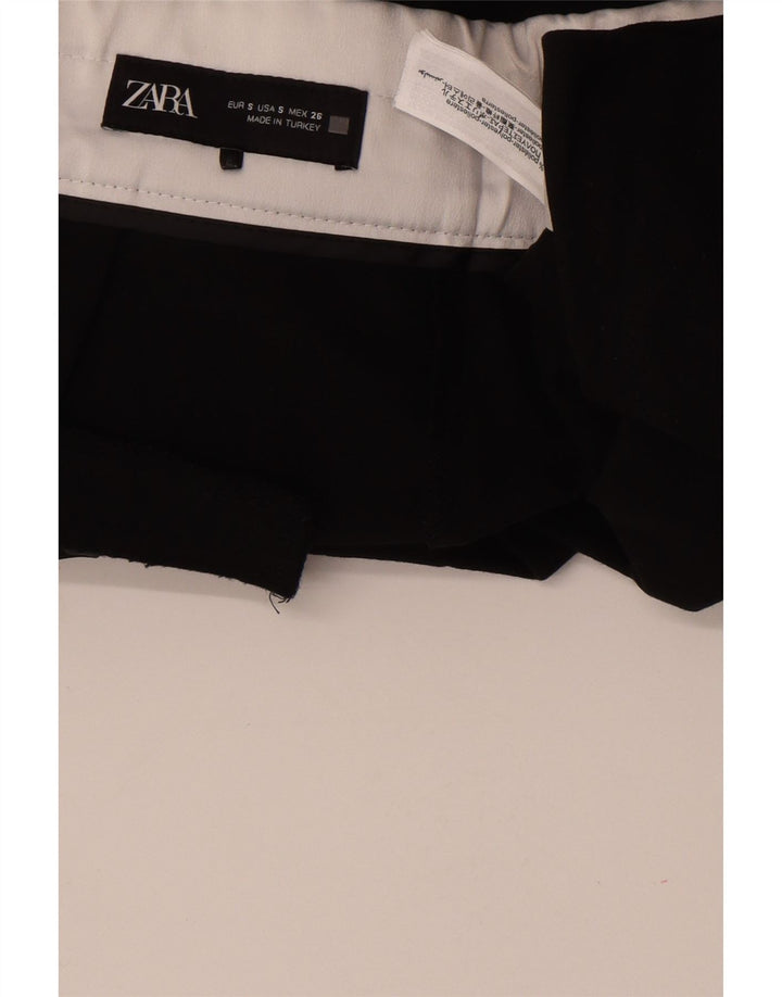 Zara Calça Chino Feminina Pegged Pequena W26 L30 Poliéster Preto
