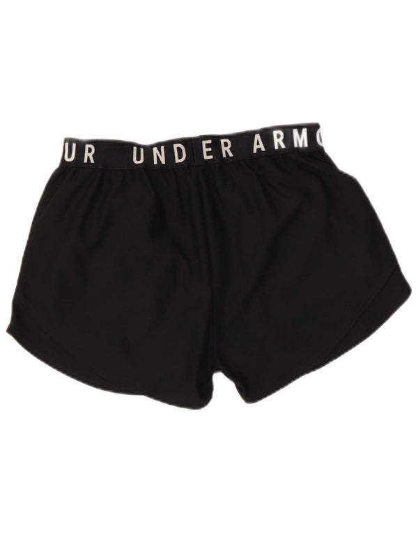 UNDER ARMOUR Calções esportivos femininos Heat Gear Graphic UK 10 pequenos pretos