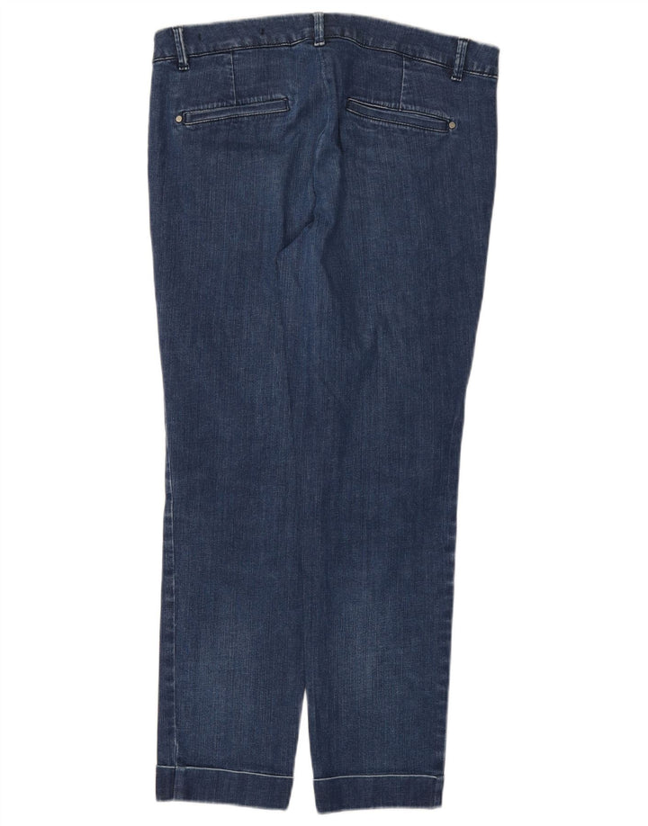 Marella Jeans Slim Feminino UK 12 Médio W32 L27 Azul Algodão