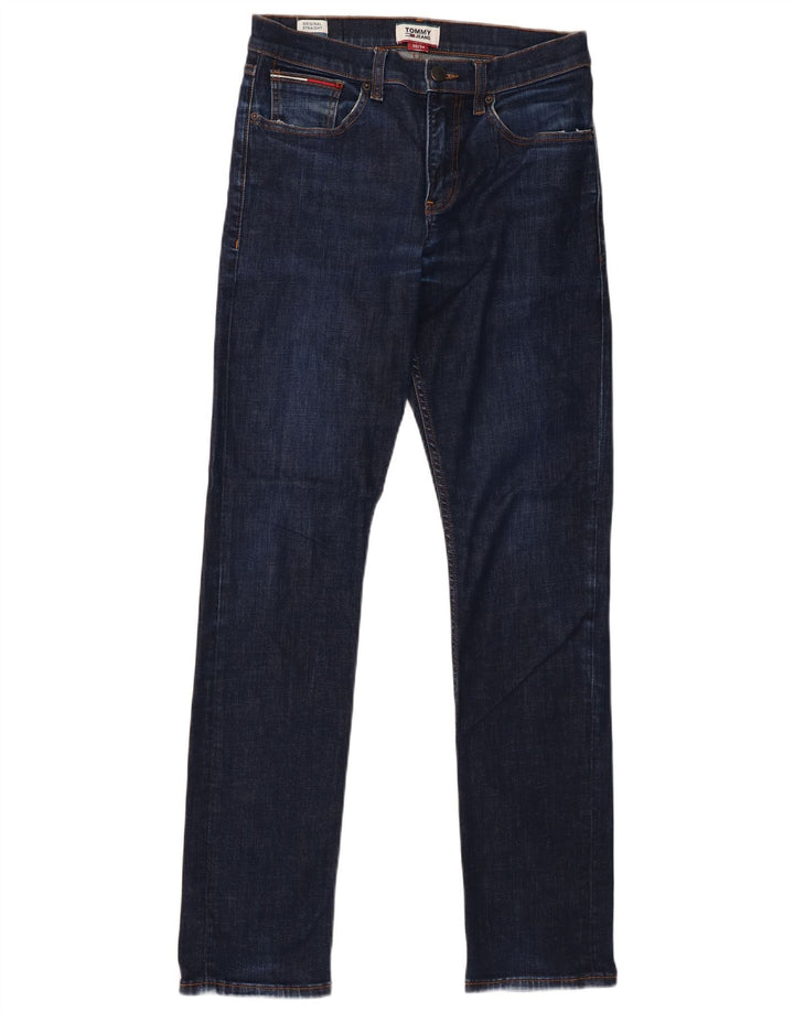 Jeans retos masculinos Tommy Hilfiger W30 L34 azul marinho