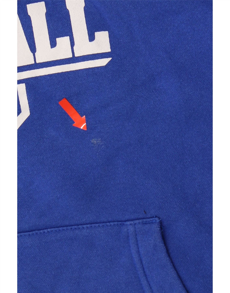 NIKE Mens Hamilton Football Graphic Hoodie Jumper Medium Blue Cotton Vintage Nike and Second-Hand Nike from Messina Hembry 