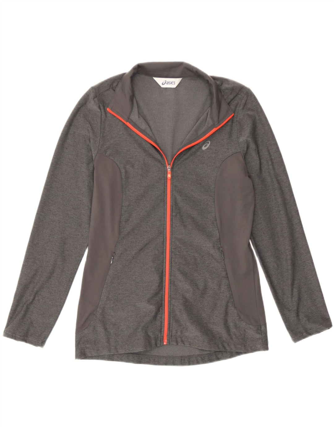 Asics Womens Tracksuit Top Jacket UK 10 Pequeno Cinza Flecked