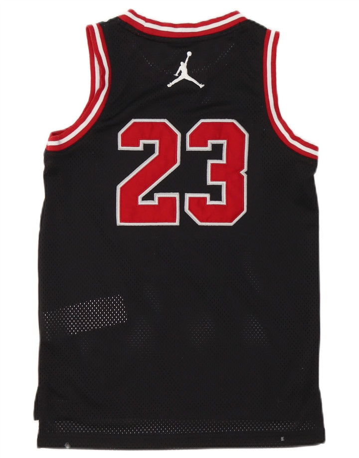 Jordan Boys Graphic Vest Top 8-9 Anos Pequeno Poliéster Preto