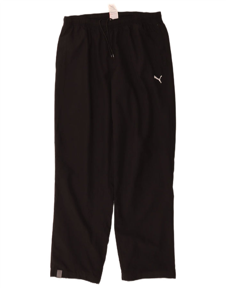 Calça de treino masculina Puma Graphic grande poliéster preto