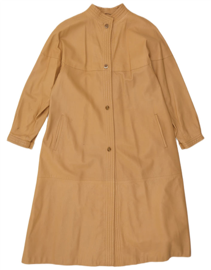 Casaco de couro feminino Your Sixth Sense UK 12 bege médio