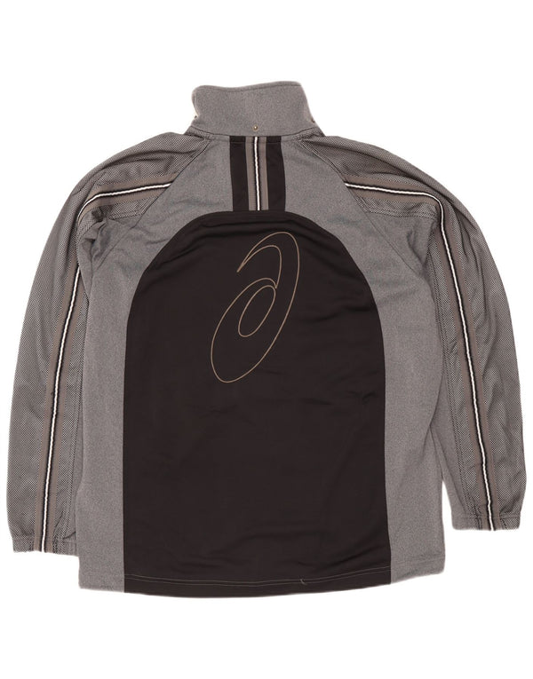 Jaqueta Asics Masculina Graphic Tracksuit Top Grande Cinza Colourblock Poliéster