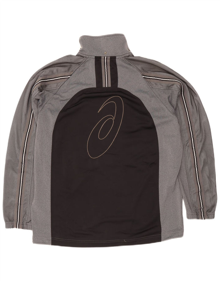 Jaqueta Asics Masculina Graphic Tracksuit Top Grande Cinza Colourblock Poliéster