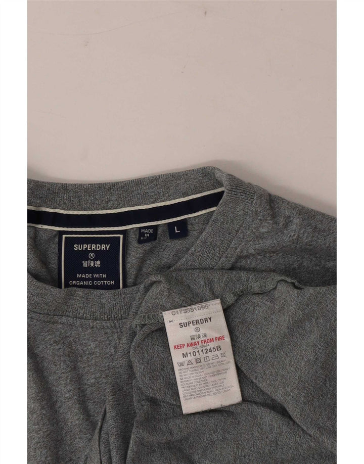 Camiseta masculina Superdry grande algodão cinza