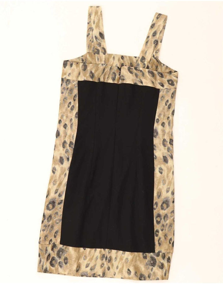 Conjunto feminino Vanity com 3 botões e 2 peças IT 42 lã com estampa animal preta média