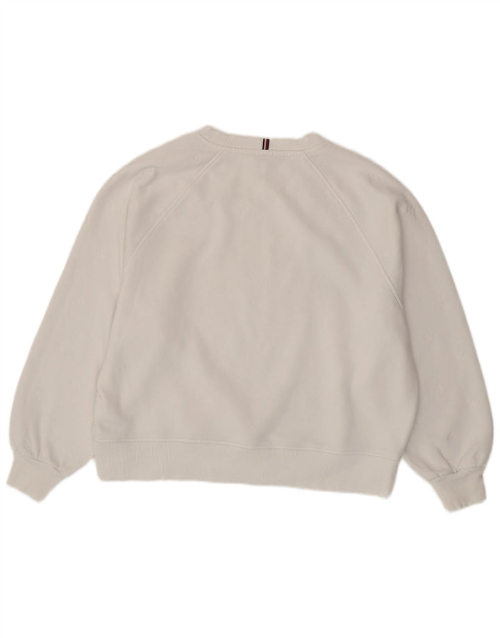 Suéter feminino TOMMY HILFIGER de grandes dimensões Reino Unido 16 grande algodão branco