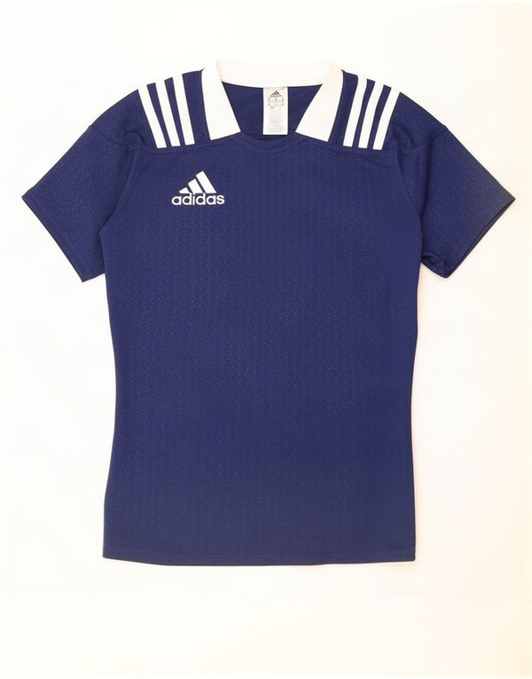 Camiseta masculina Adidas Top médio azul marinho poliéster