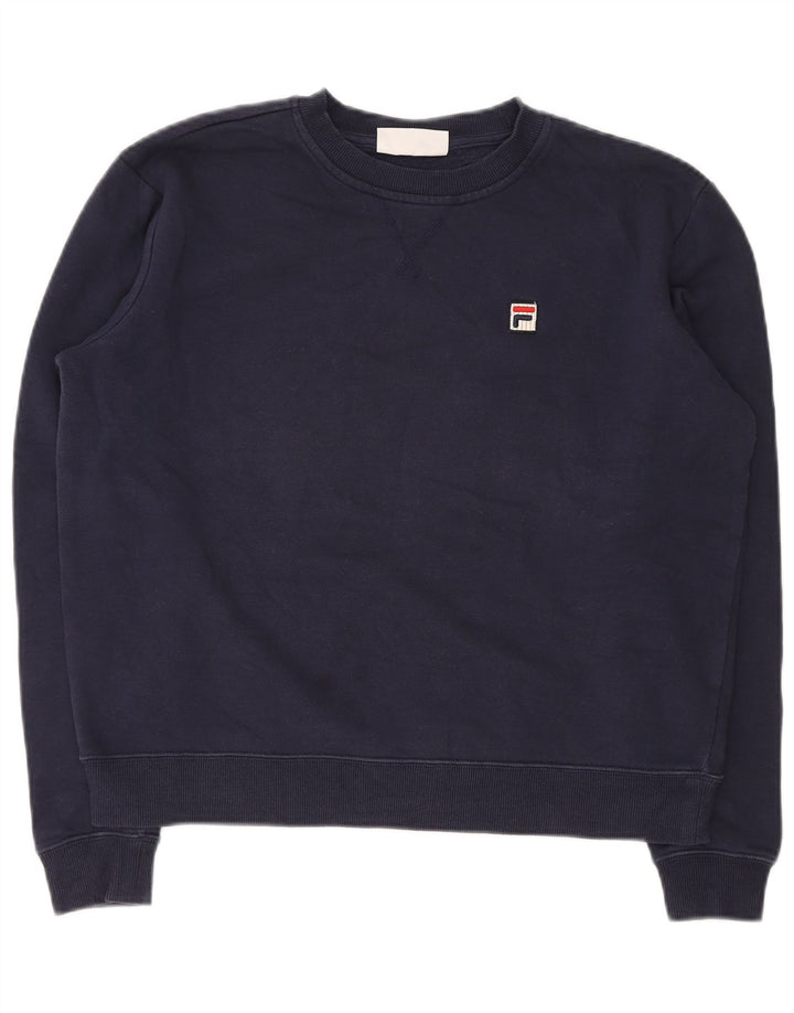 FILA Suéter oversized feminino UK 16 grande algodão azul marinho