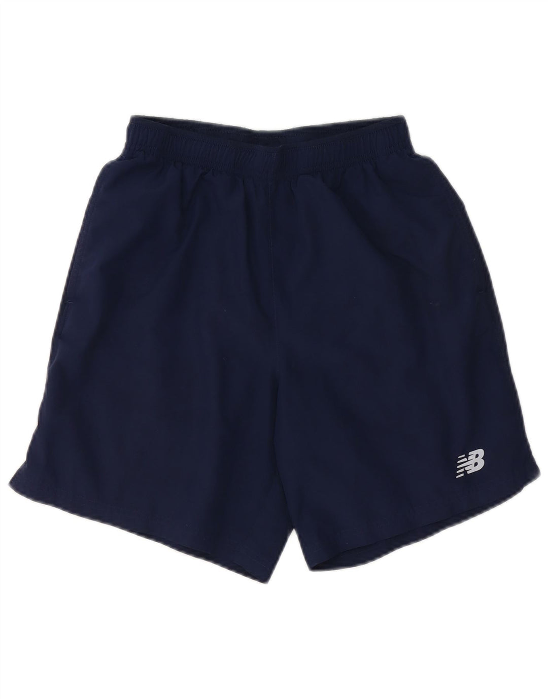 Shorts esportivos masculinos New Balance pequenos poliéster azul marinho