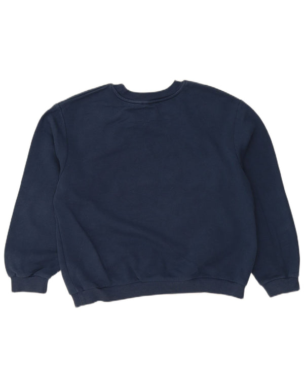 Zara Womens New York Graphic Moletom Jumper Reino Unido 14 Médio Azul Marinho