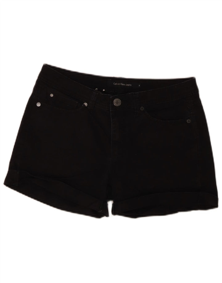 Shorts jeans feminino Calvin Klein US 8 médio W28 algodão preto