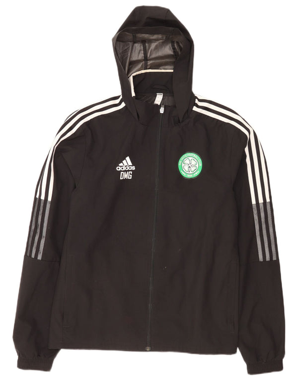 Adidas Mens Celtics Hooded Tracksuit Top Jaqueta XS Preto Poliéster Esportes
