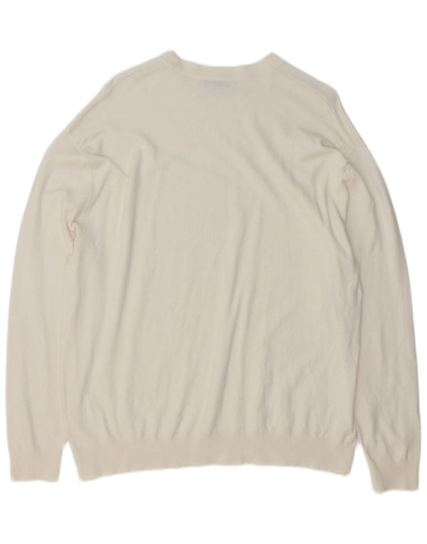 Zara Suéter masculino com gola redonda médio branco