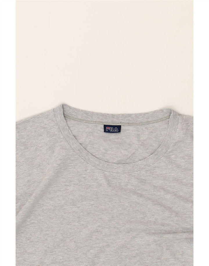FILA Mens T-Shirt Top Large Grey Vintage Fila and Second-Hand Fila from Messina Hembry 