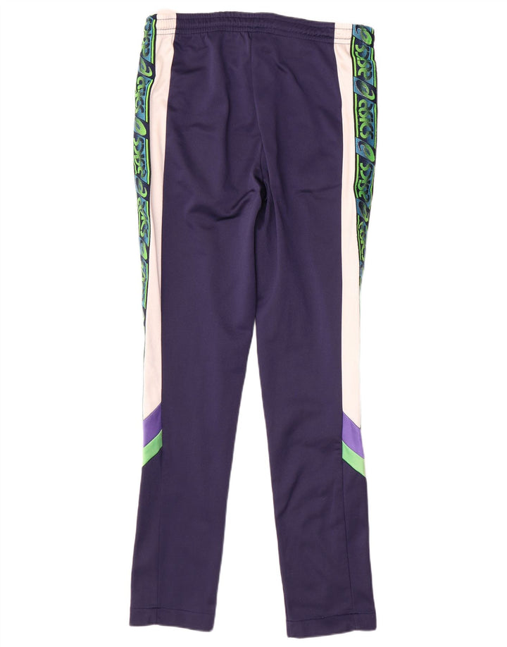 Asics Womens Full Tracksuit IT 46 Grande Azul Marinho Colourblock Poliamida