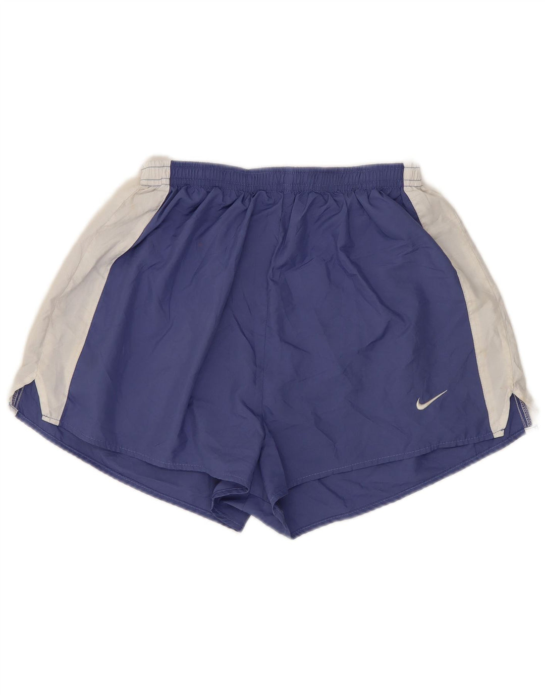 NIKE Womens Dri Fit Sport Shorts US 8/10 Medium Blue Colourblock Poliéster