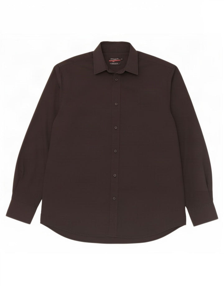 Camisa masculina Pierre Cardin Regular Fit XL poliéster preta