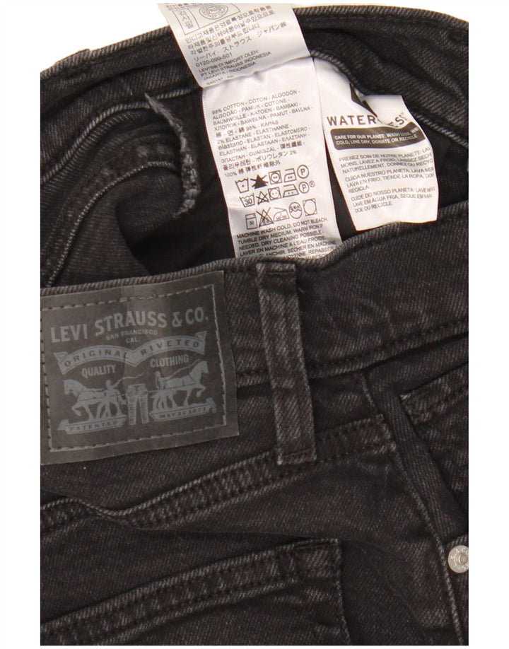 Calça jeans feminina Levi's Tapered W24 L27 algodão preto