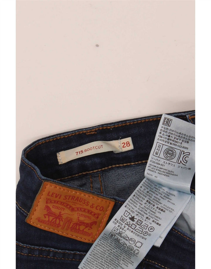 Calça jeans feminina Levi's 715 Bootcut W28 L32 azul marinho algodão