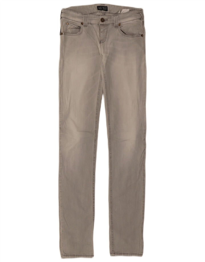 ARMANI Jeans Slim Feminino W26 L32 Algodão Cinza