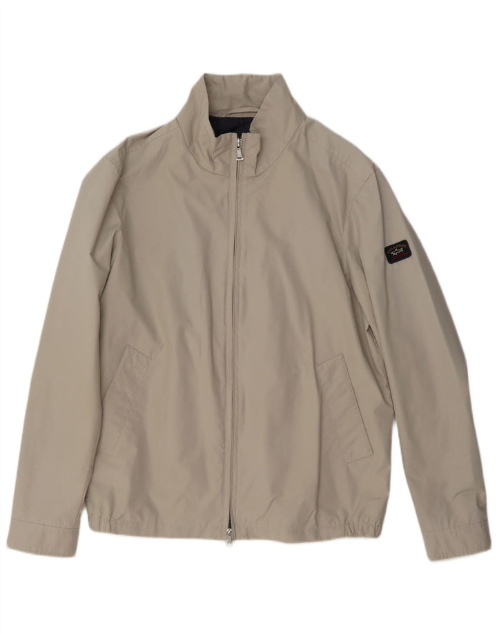 Jaqueta bomber masculina Paul & Shark Typhoon 20000 Reino Unido 38 poliéster bege médio