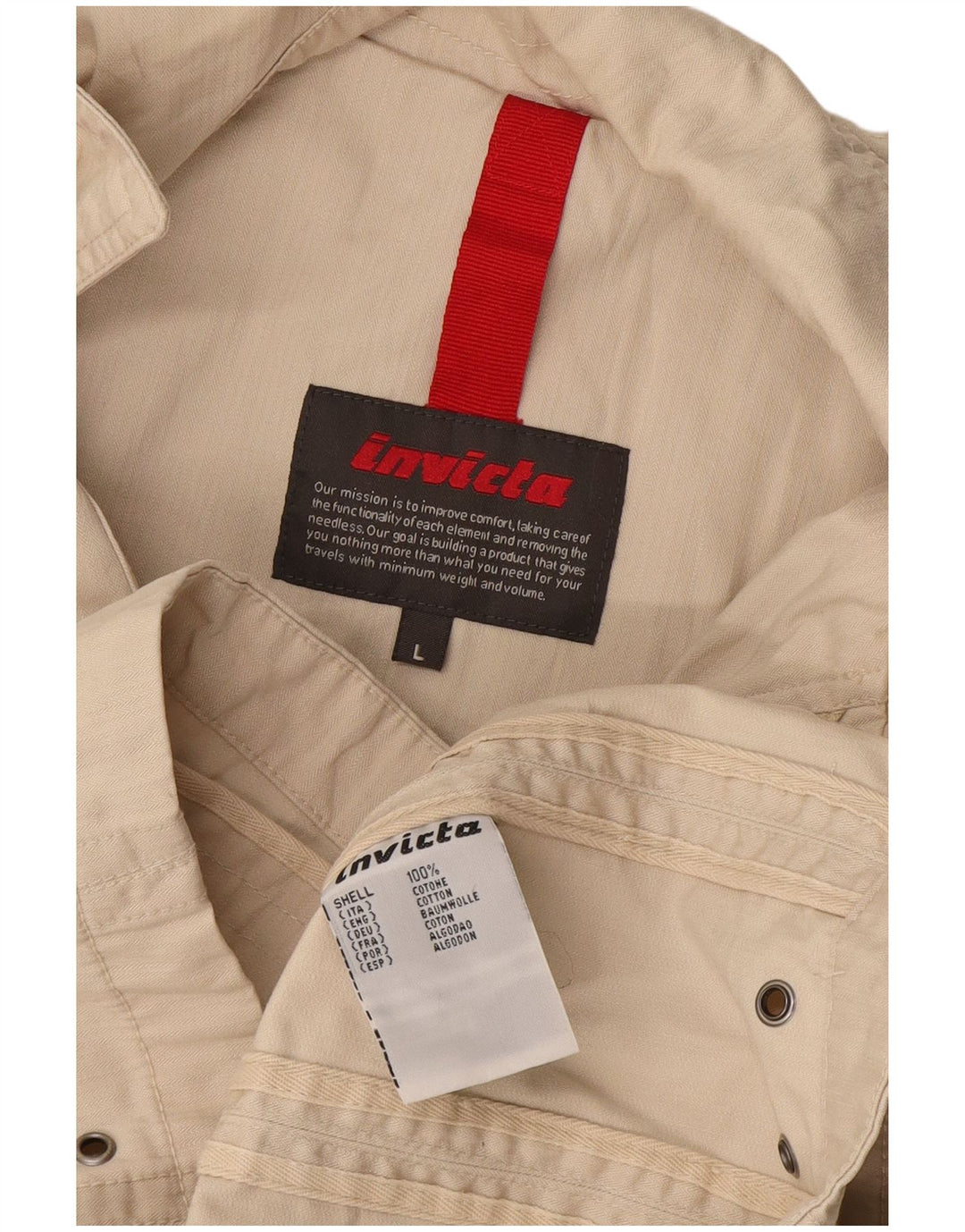 Jaqueta bomber masculina Invicta UK 40 grande algodão bege