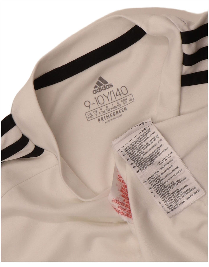 Camiseta Adidas Boys Aeroready Top 9-10 Anos Poliéster Branco