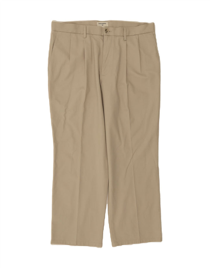 DOCKERS Mens Pegged Chino Trousers W36 L29  Beige Cotton Vintage Dockers and Second-Hand Dockers from Messina Hembry 