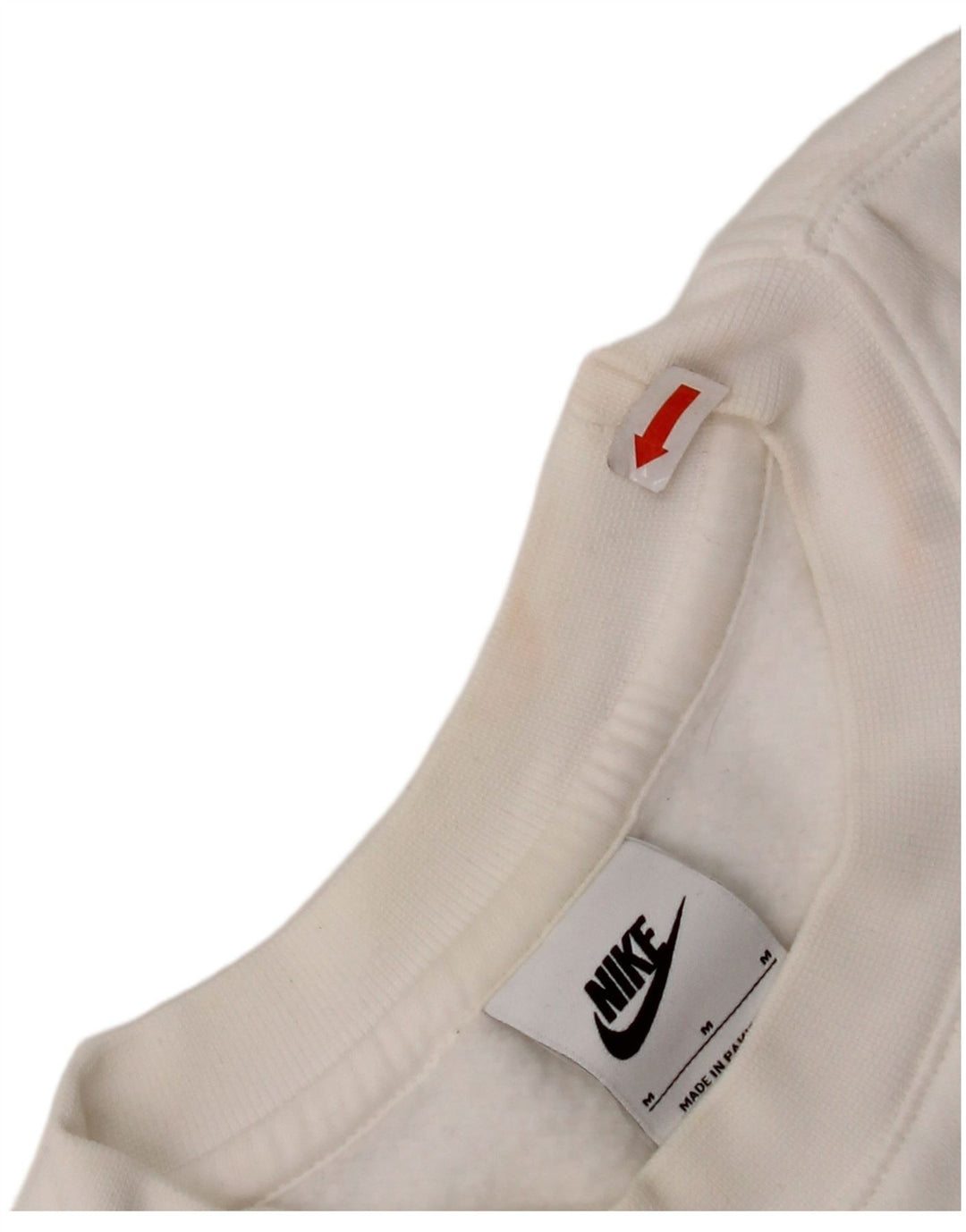 NIKE Mens Moletom Jumper Médio Algodão Branco
