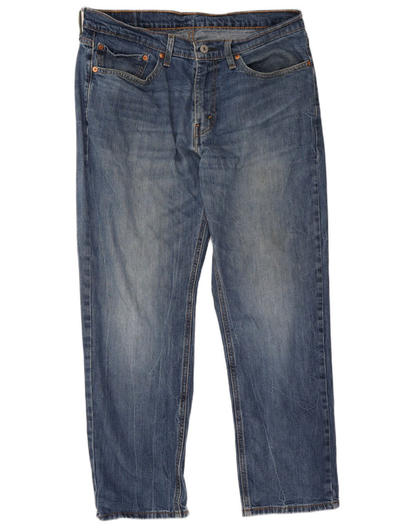 Levi's Mens Straight Jeans W34 L29 Azul Algodão