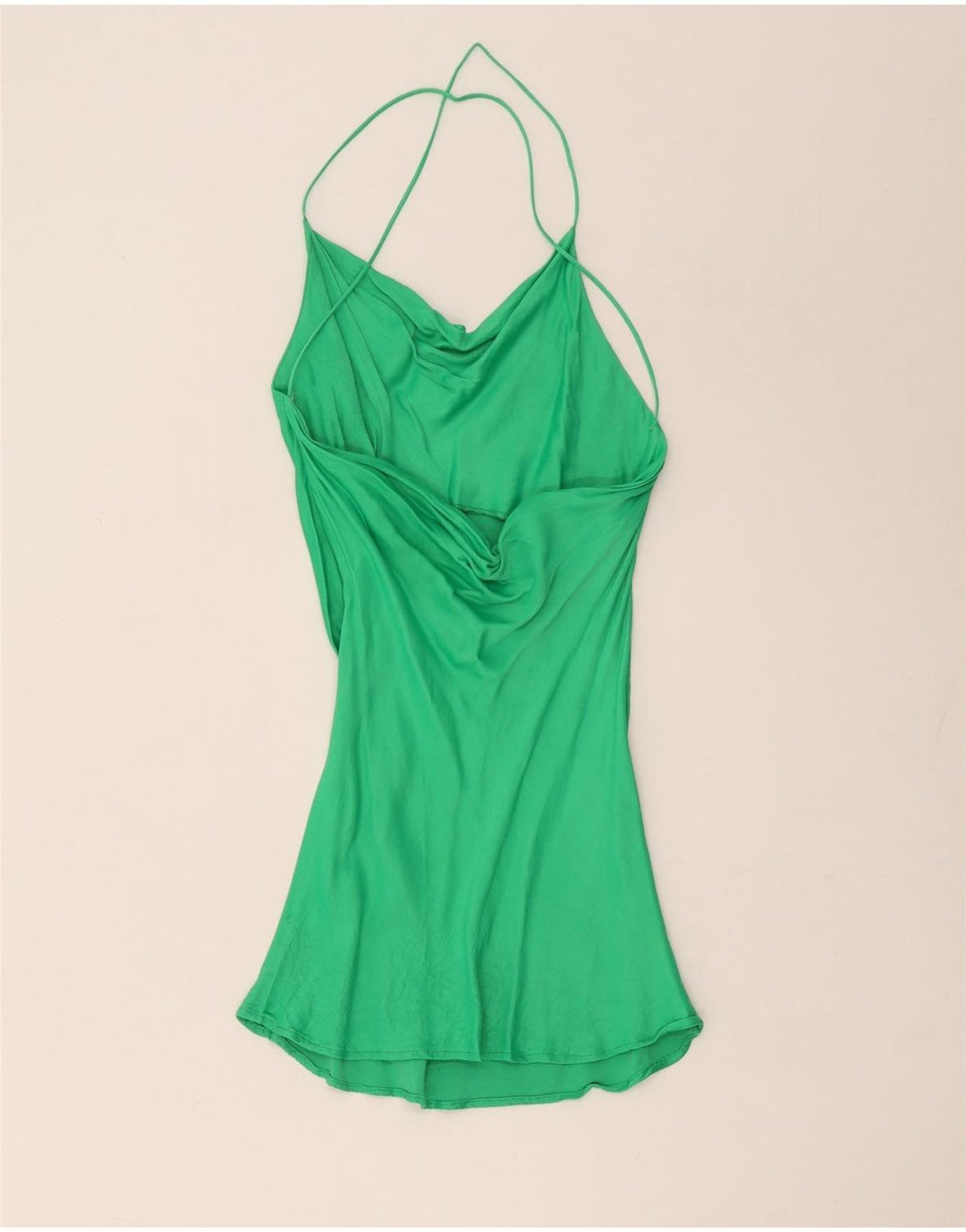 Vestido Halter Feminino Zara UK 4 XS Verde