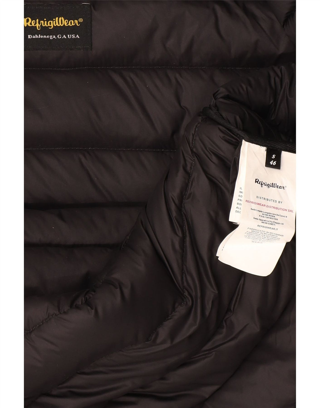 Jaqueta masculina acolchoada com capuz Refrigiwear IT 46 pequena poliamida cinza