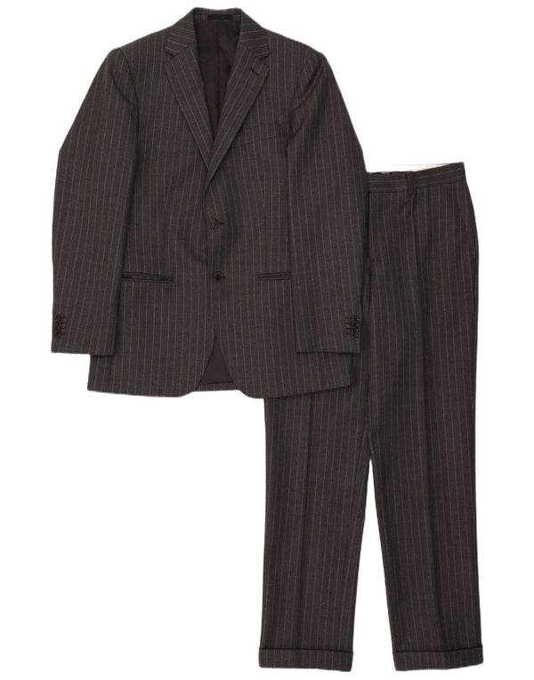 Boggi terno masculino com 2 botões IT 48 médio W31 L32 cinza risca de giz lã