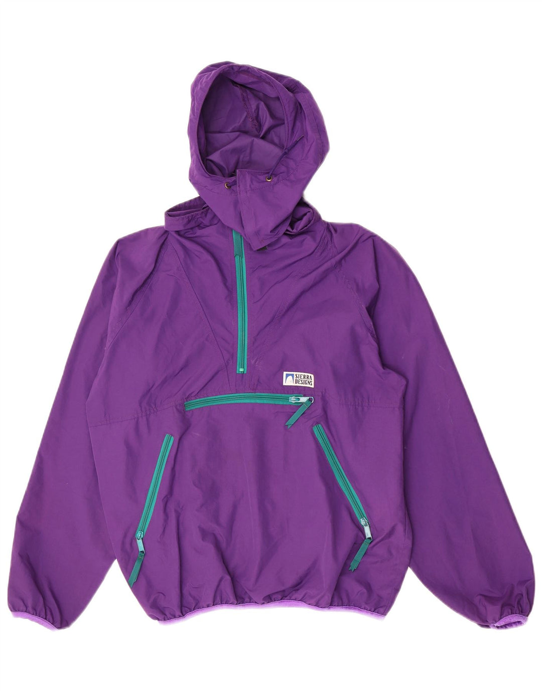 Jaqueta Anorak Feminina com Capuz Sierra Designs Reino Unido 14 Nylon Roxo Médio