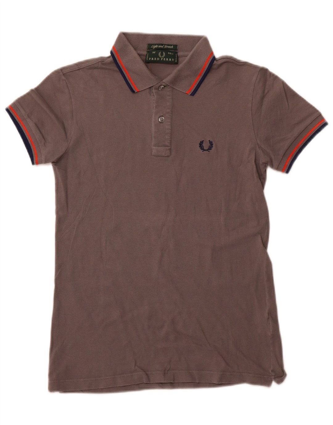 Camisa pólo masculina FRED PERRY pequena algodão cinza