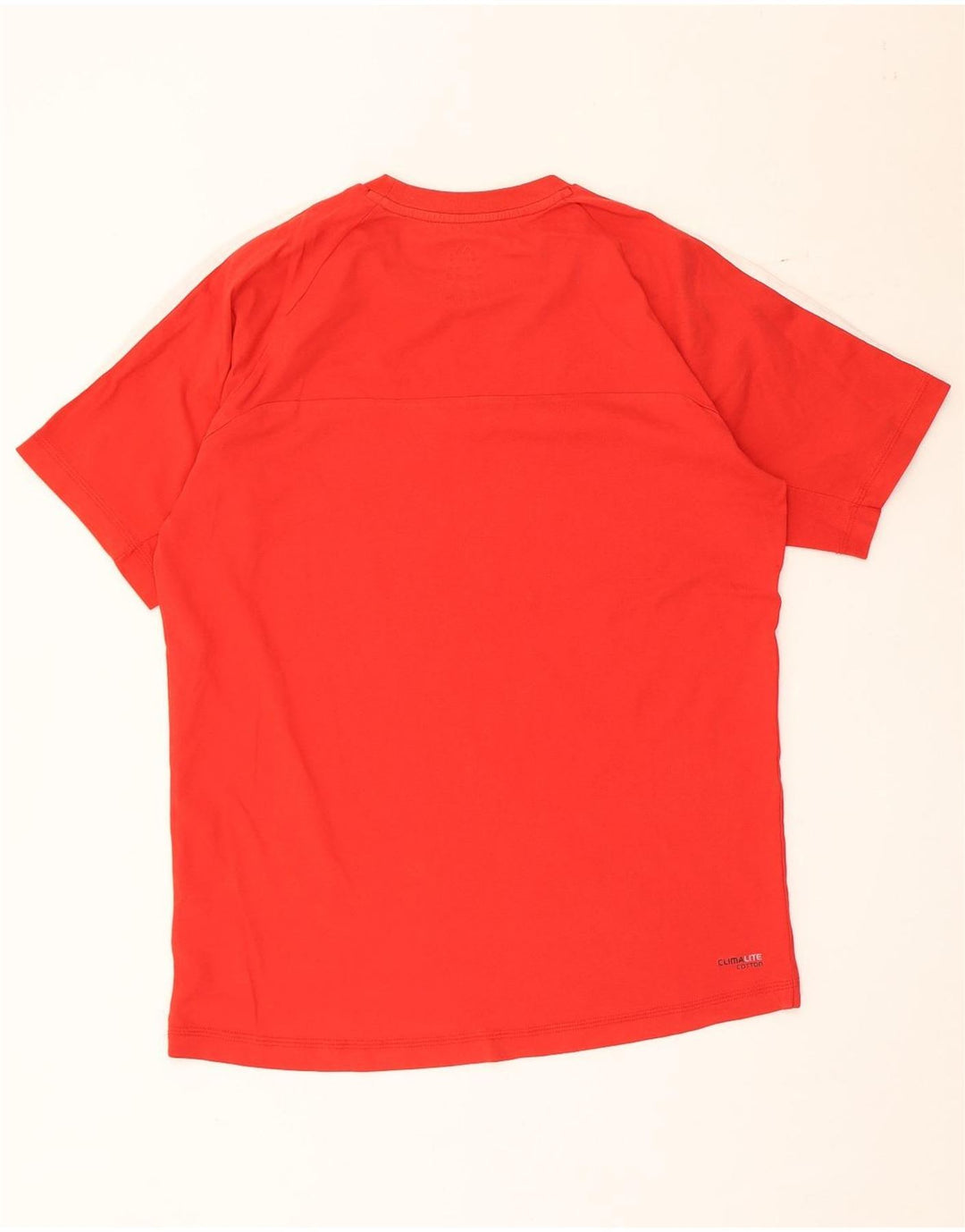 Adidas Mens Climalite Camiseta Top Médio Algodão Vermelho