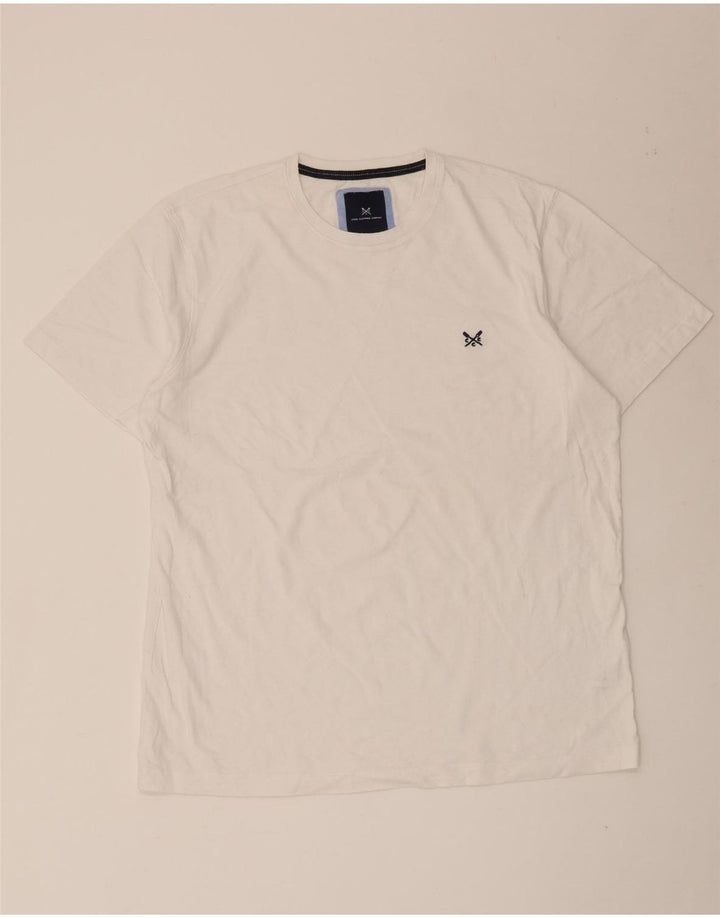 Camiseta masculina Crew Clothing Top grande algodão branco