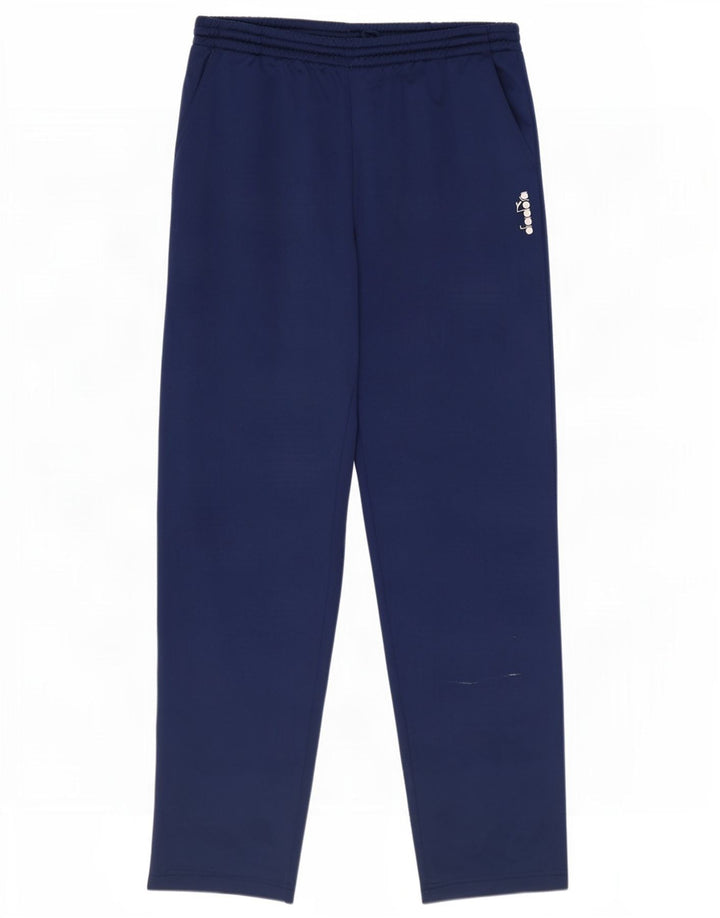 Calça de treino masculina Diadora grande poliéster azul marinho
